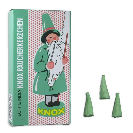 24 Medium Incense Cones in Pine ~ Germany ~ Vintage Export Packaging